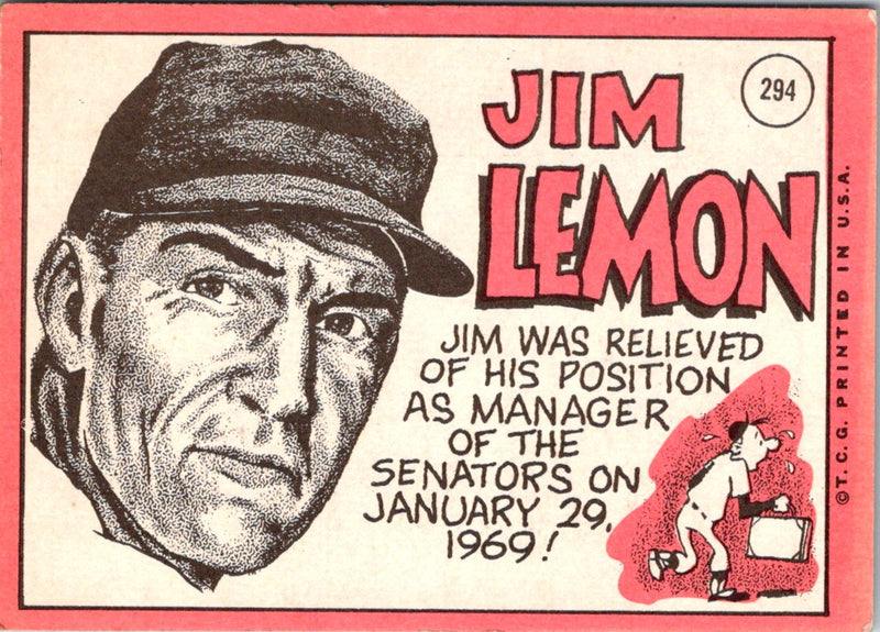 1969 Topps Jim Lemon