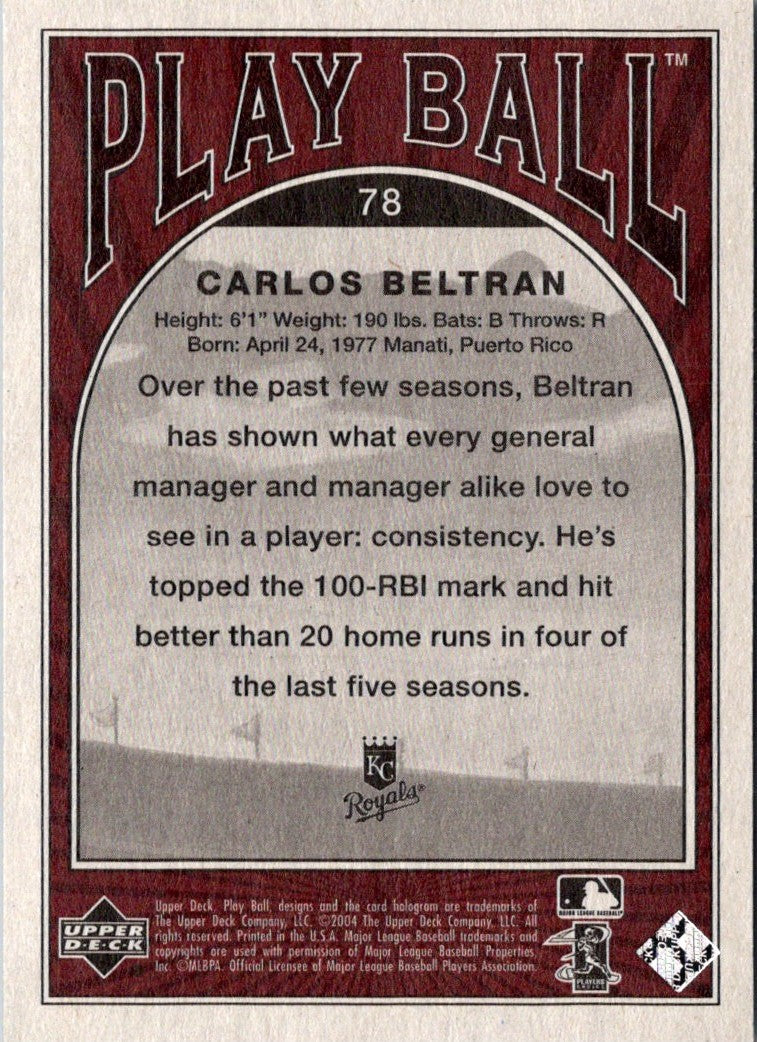 2004 Upper Deck Play Ball Carlos Beltran