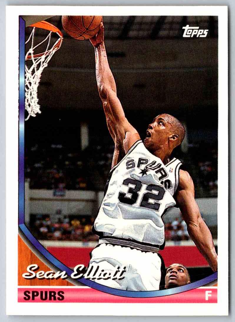 Sean Elliott autographed Basketball Card (San Antonio Spurs) 1995