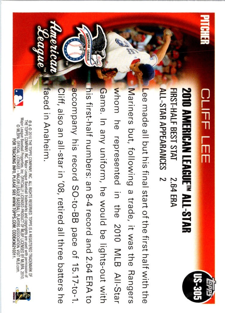 2010 Topps Update Cliff Lee