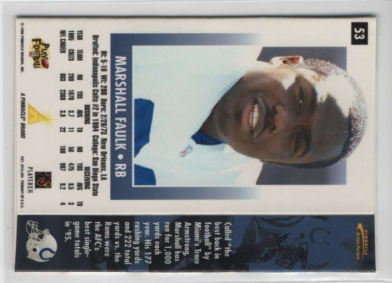 1996 Action Packed Marshall Faulk