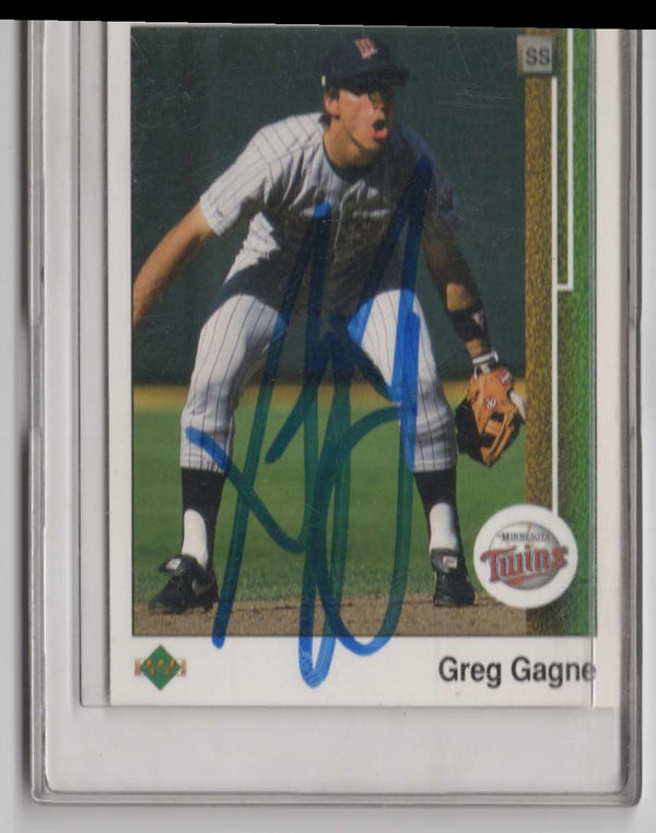 1989 Upper Deck Greg Gagne #166 Autograph