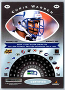 1997 Pinnacle Certified NFL Chris Warren