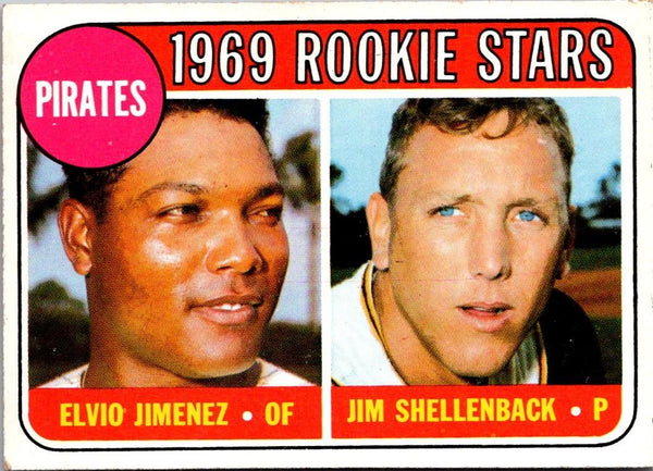 1969 Topps Pirates 1969 Rookie Stars Elvio Jimenez/Jim Shellenback #567 EX
