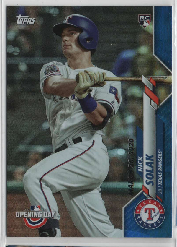 2020 Topps Opening Day Nick Solak #30 Rookie