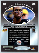 1997 Pinnacle Certified NFL Will Blackwell