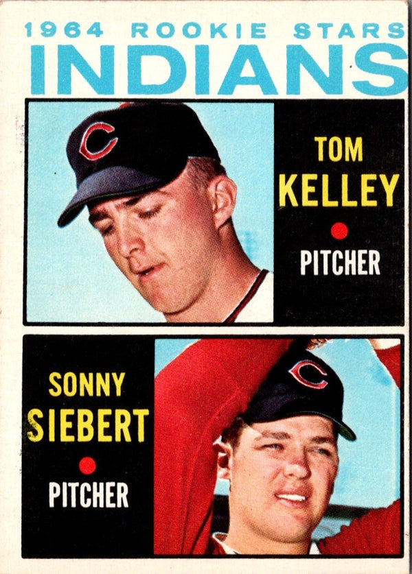 1964 Topps 1964 Indians Rookie Stars - Tom Kelley/Sonny Siebert #552 Rookie EX