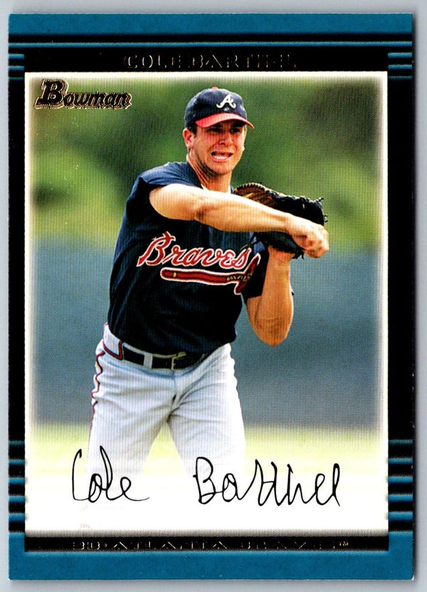 2002 Bowman Cole Barthel #259 Rookie