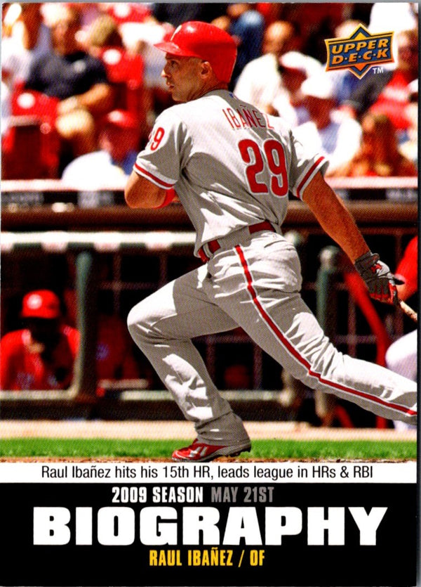 2010 Upper Deck Season Biography Raul Ibanez #SB-55