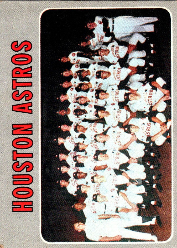 1970 Topps Astros Team Photo/Records