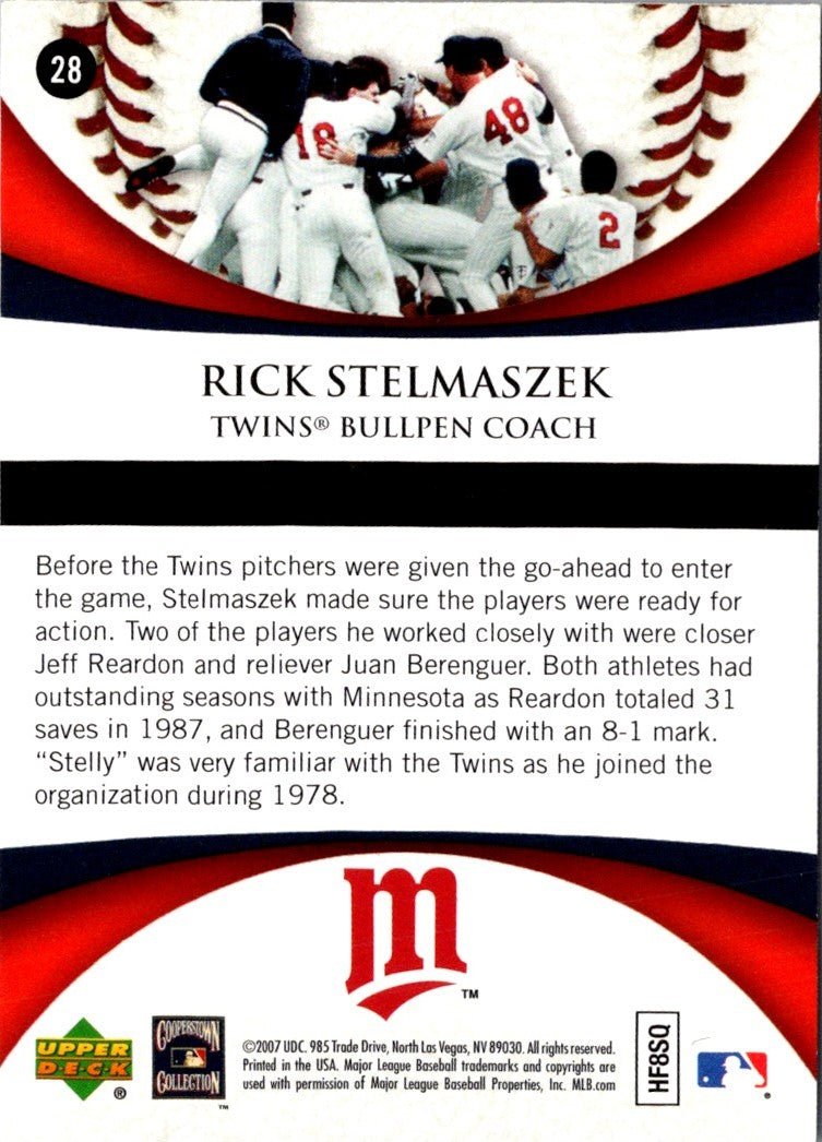2007 Upper Deck 1987 World Series 20th Anniversary Rick Stelmaszek
