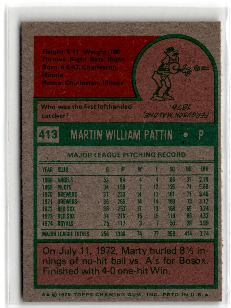 1975 Topps Marty Pattin