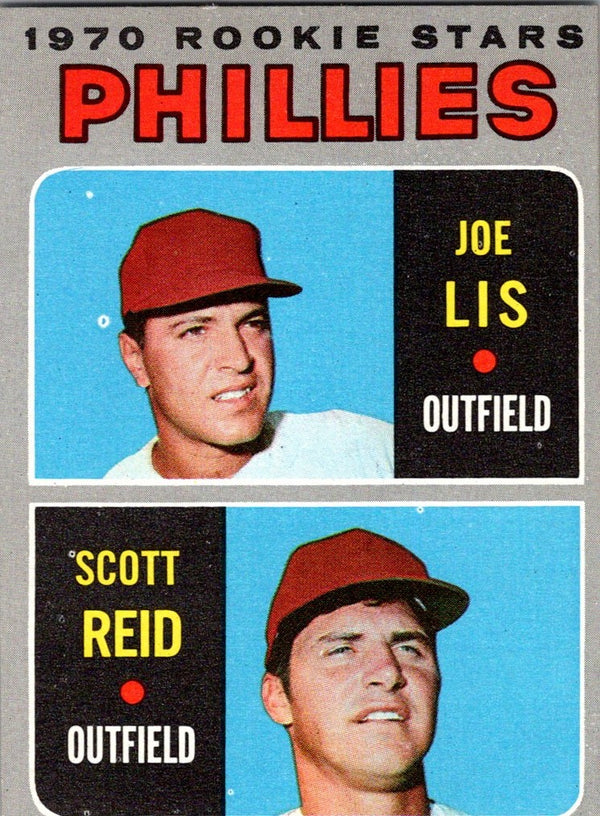 1970 Topps Phillies 1970 Rookie Stars - Joe Lis/Scott Reid #56 Rookie EX-MT+