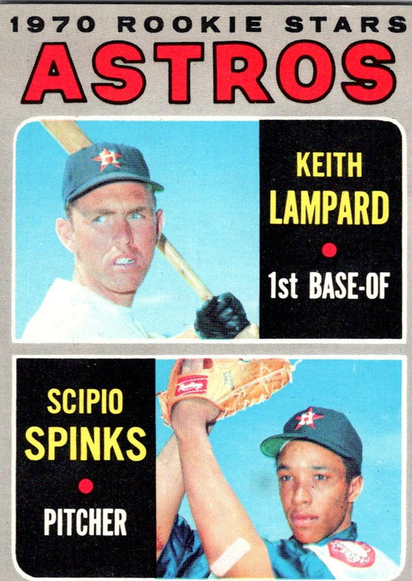 1970 Topps Astros 1970 Rookie Stars - Keith Lampard/Scipio Spinks #492 Rookie EX-MT+