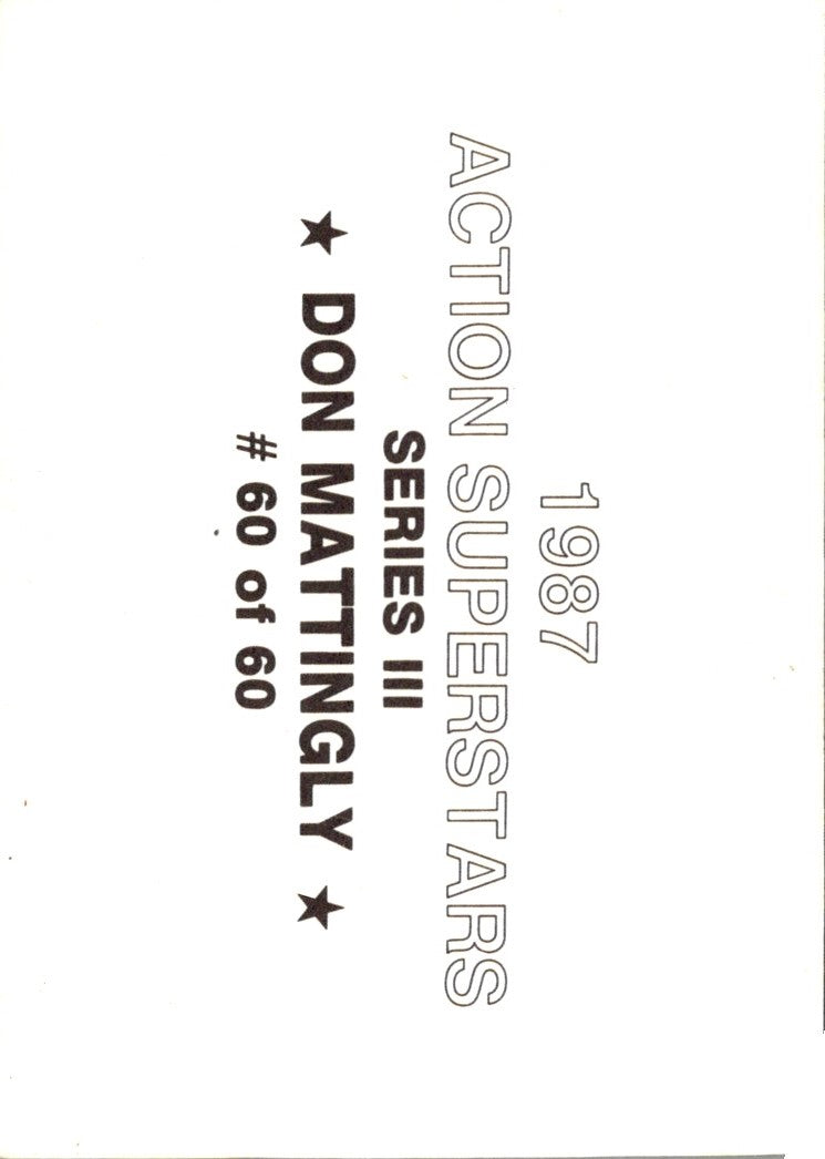 1987 Action SuperStars Series 3 (unlicensed) Don Mattingly