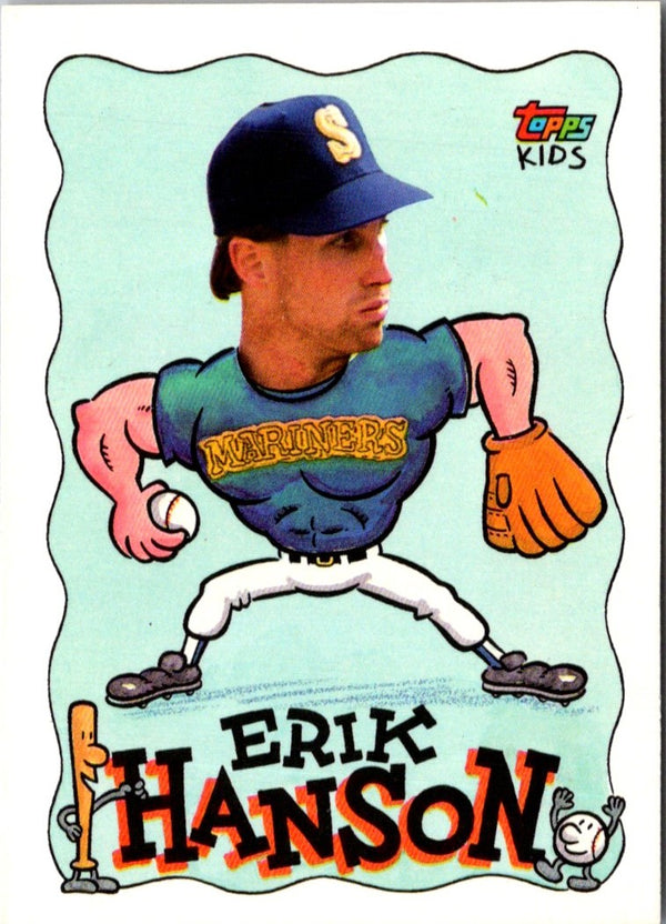 1992 Topps Kids Erik Hanson #124