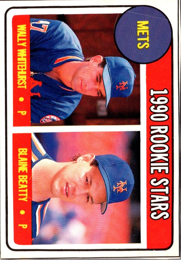 1990 Baseball Card Magazine '69 Topps Replicas Mets Rookies (Wally Whitehurst/Blaine Beatty) #36