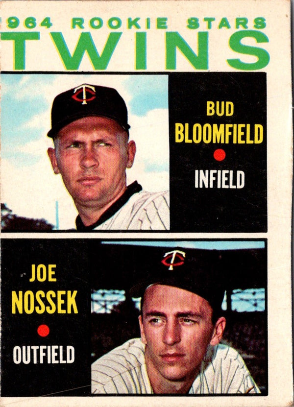 1964 Topps 1964 Twins Rookie Stars - Bud Bloomfield/Joe Nossek #532 Rookie EX