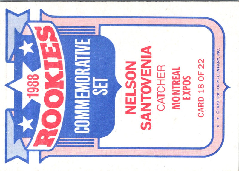 1989 Topps Glossy Rookies Nelson Santovenia