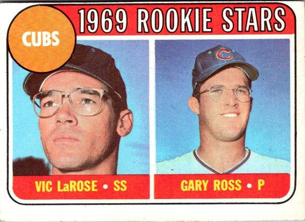 1969 Topps Cubs Rookies - Vic LaRose/Gary Ross #404 Rookie EX