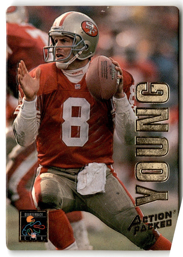 1993 Action Packed Quarterback Club Braille Steve Young #18B