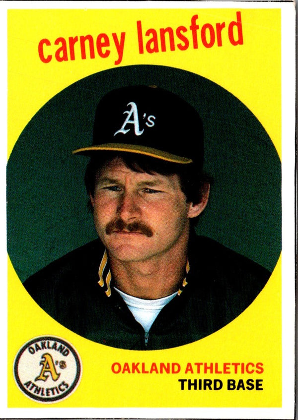 1989 Baseball Card Magazine '59 Topps Replicas Carney Lansford #24