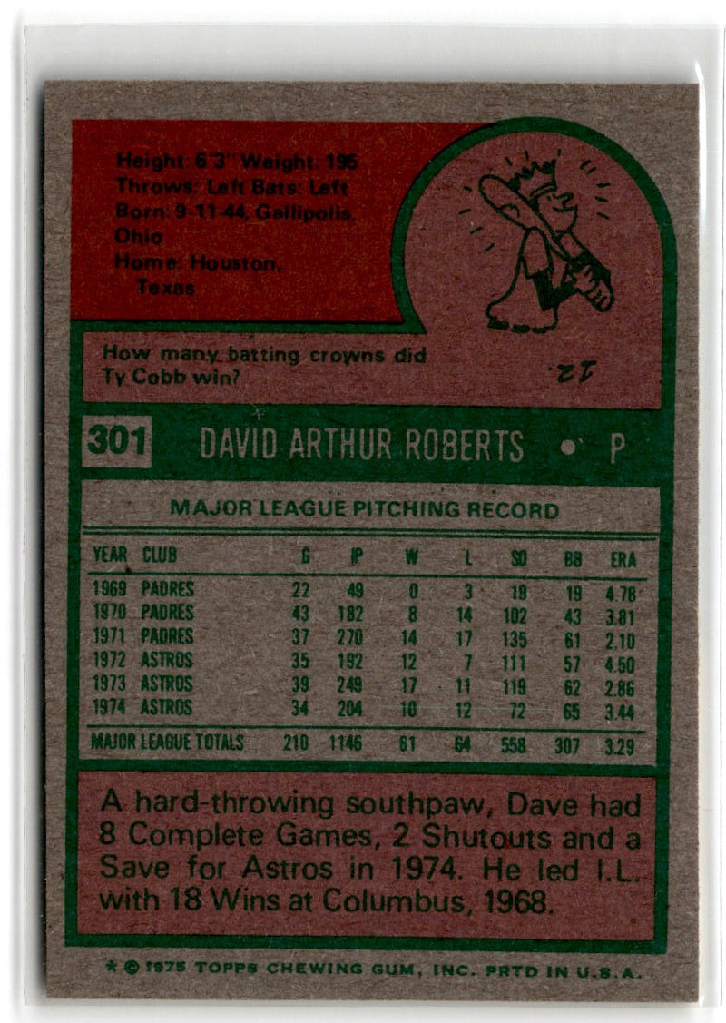 1975 Topps Dave Roberts