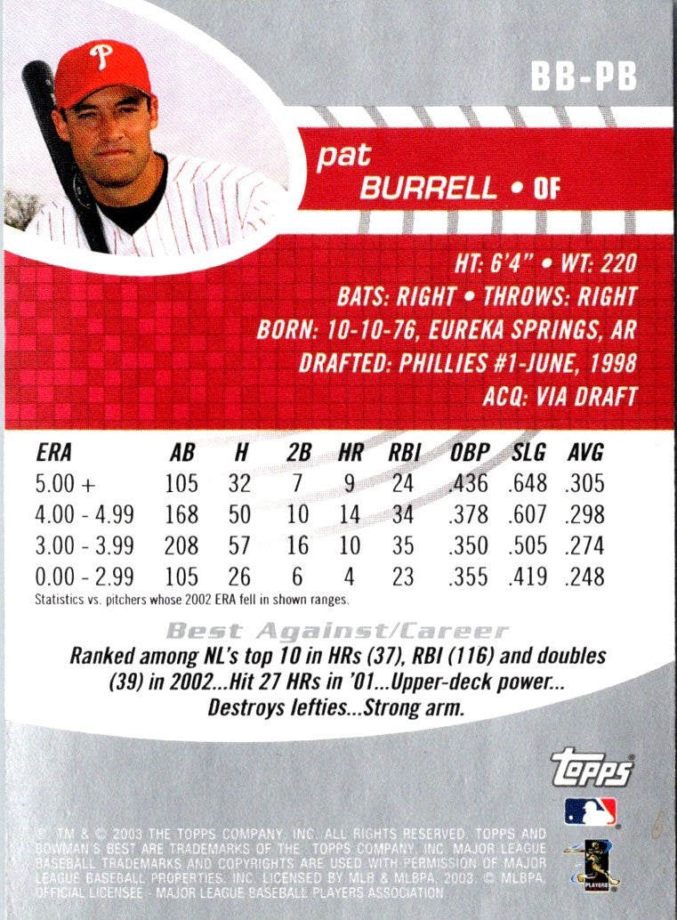 2003 Bowman's Best Pat Burrell
