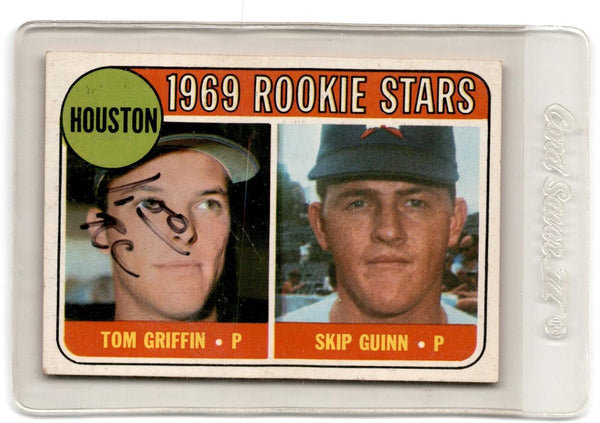 1969 Topps Astros Rookies - Tom Griffin/Skip Guinn #614 Rookie EX