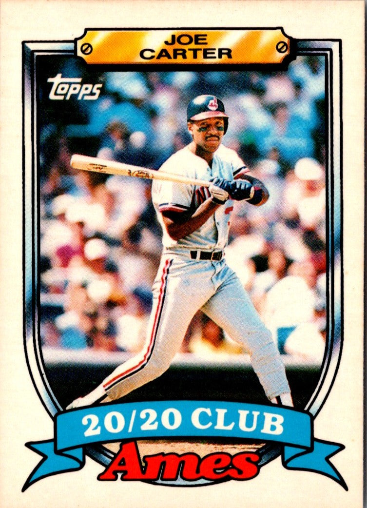 1989 Topps Ames 20/20 Club Joe Carter
