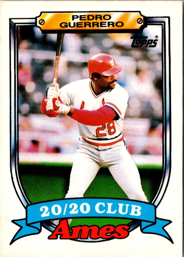 1989 Topps Ames 20/20 Club Pedro Guerrero #15