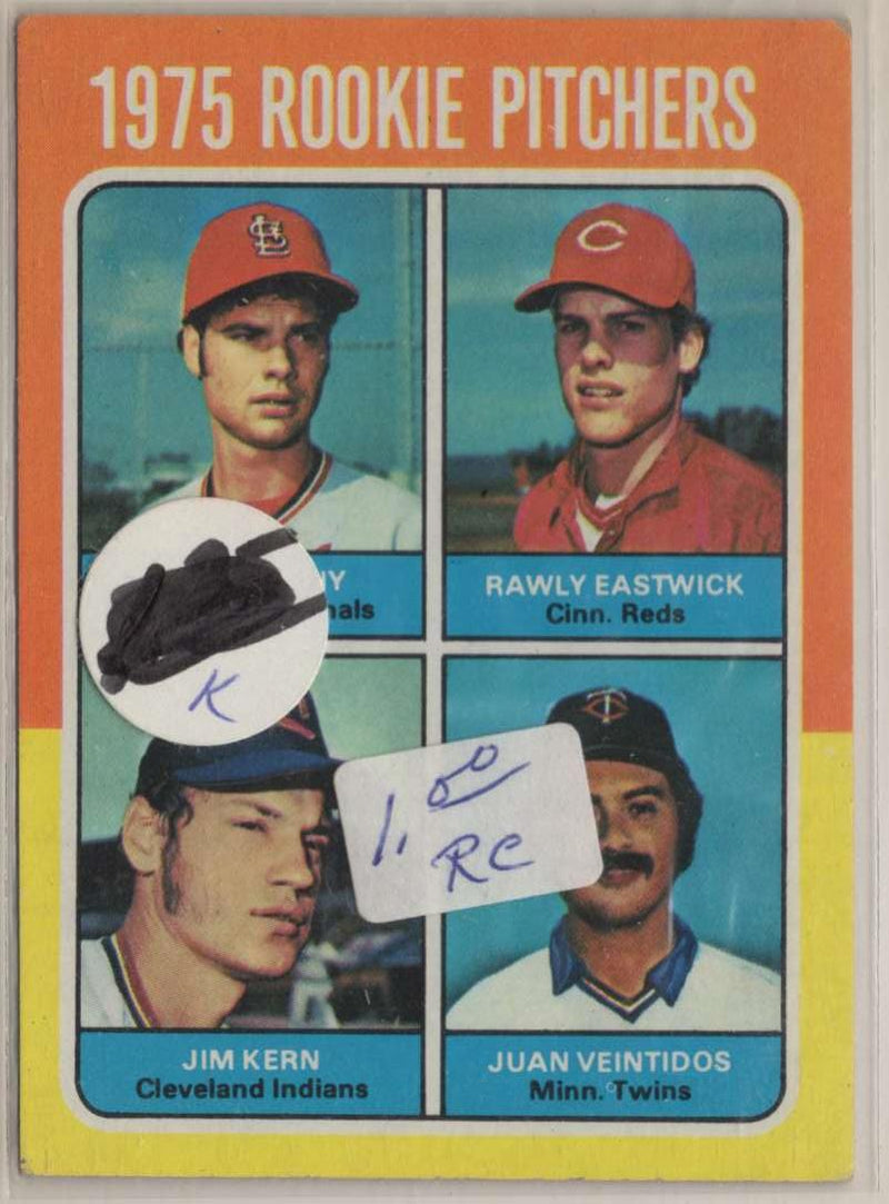 1975 Topps Rookie Pitchers - John Denny/Rawly Eastwick/Jim Kern/Juan Veintidos