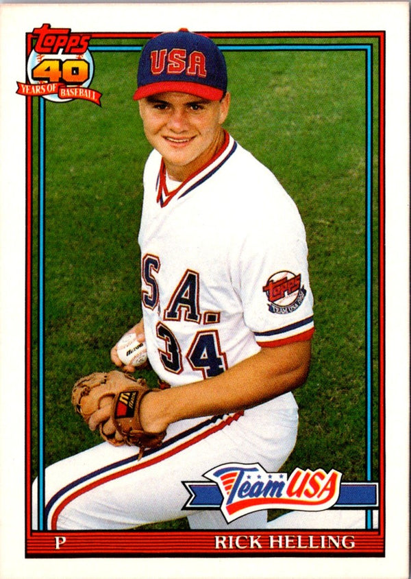 1991 Topps Traded Rick Helling #54T Rookie