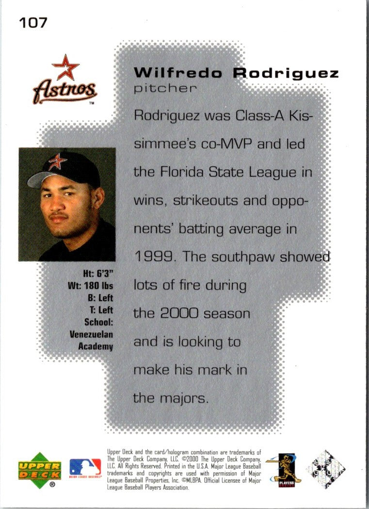 2000 Upper Deck Pros & Prospects Wilfredo Rodriguez