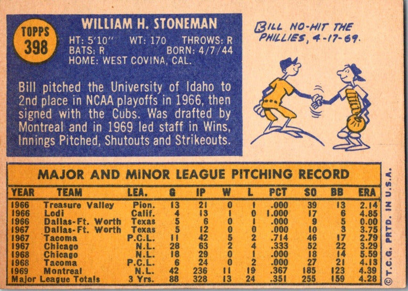 1970 Topps Bill Stoneman
