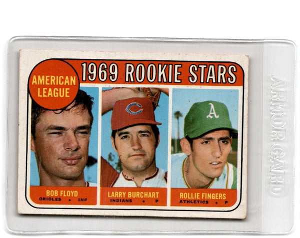 1969 Topps A.L. Rookie Stars - Bob Floyd/Larry Burchart/Rollie Fingers #597 Rookie EX