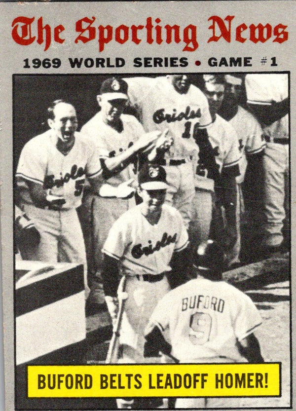 1970 Topps World Series Game 1 - Buford Belts Leadoff Homer! #305 EX-MT+