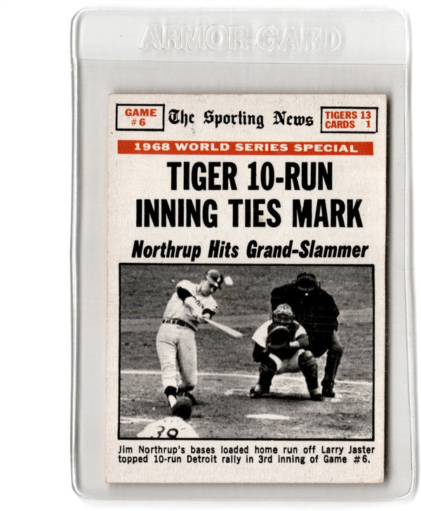 1969 Topps World Series Game 6 - Tigers 10-run Inning Ties Mark #167 EX
