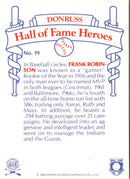 1983 Donruss Hall of Fame Heroes Frank Robinson