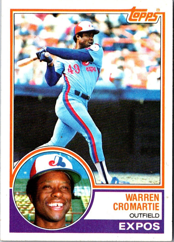 1983 Topps Warren Cromartie #495