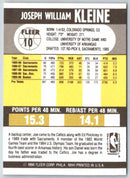 1990 Fleer Joe Kleine