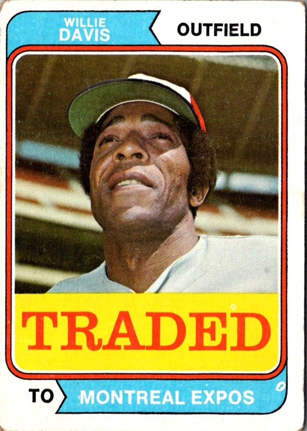 1974 Topps Traded Willie Davis #165T
