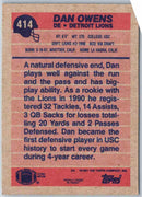 1991 Topps Football Dan Owens