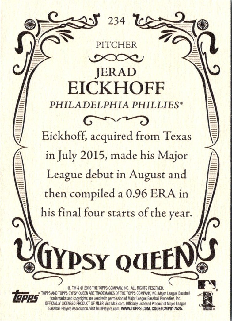 2016 Topps Gypsy Queen Jerad Eickhoff