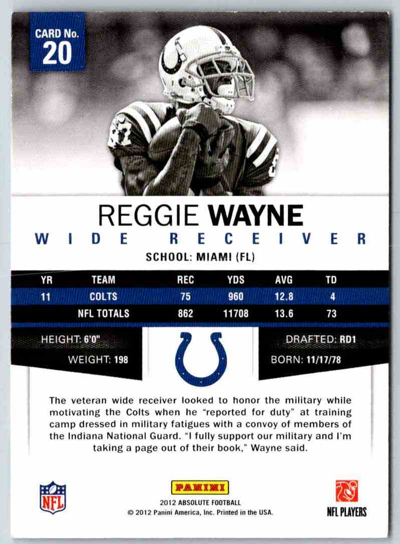2012 Absolute Reggie Wayne
