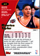 2000 Topps Gold Label Class 2 Maurice Taylor
