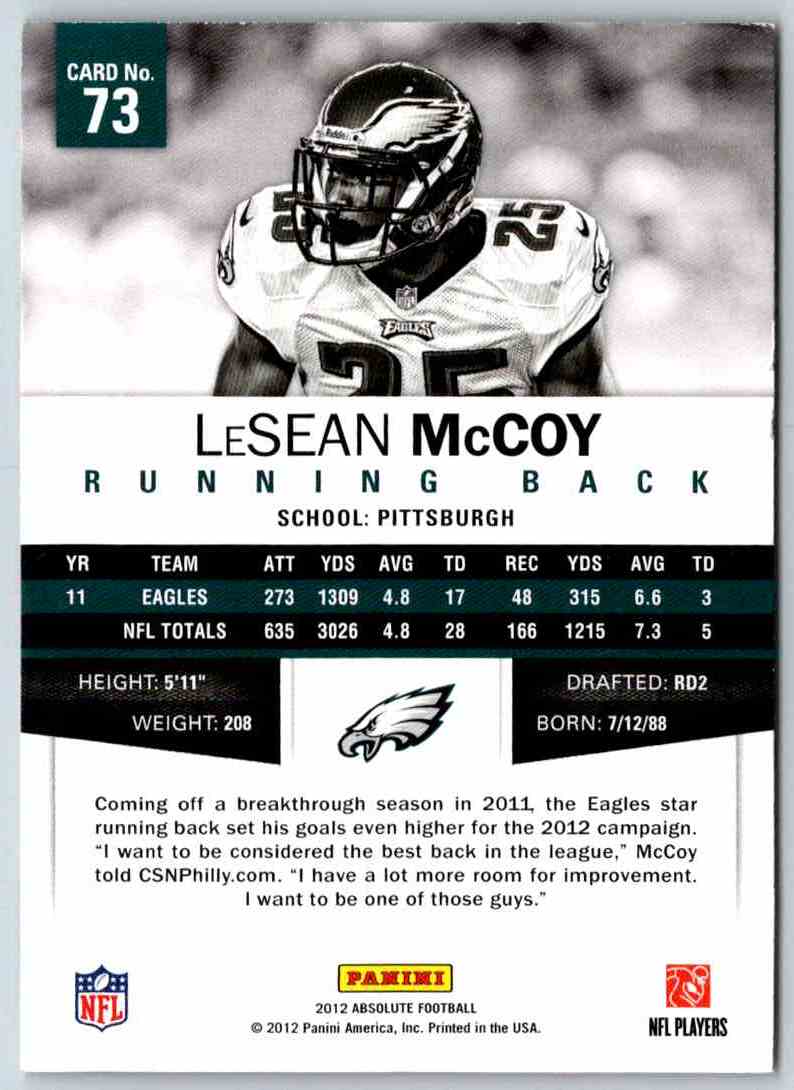 2012 Absolute LeSean McCoy