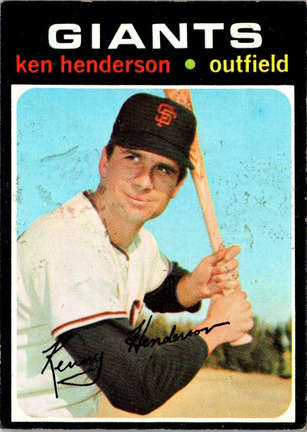 1971 Topps Ken Henderson #155 VG