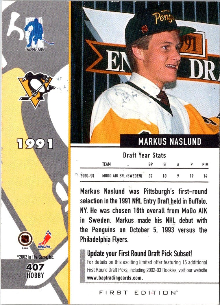 2002 Be a Player First Edition Markus Naslund