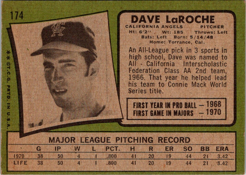 1971 Topps Dave LaRoche